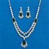 Cz Classic Necklace With Rhodium Plating