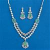 Cz Classic Necklace With Rhodium Plating