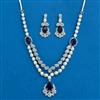 Cz Classic Necklace With Rhodium Plating