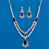 Cz Classic Necklace With Rhodium Plating