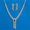 Cubic Zirconia Classic Necklace Set With 2 Tone Plating