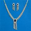 Cubic Zirconia Classic Necklace Set With 2 Tone Plating