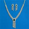Cubic Zirconia Classic Necklace Set With 2 Tone Plating
