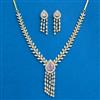 Cubic Zirconia Classic Necklace Set With 2 Tone Plating