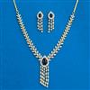 Cubic Zirconia Classic Necklace Set With 2 Tone Plating