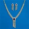 Cubic Zirconia Classic Necklace Set With 2 Tone Plating