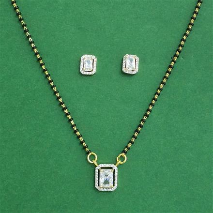 Cz Delicate Mangalsutra With 2 Tone Plating