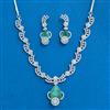 Cubic Zirconia Classic Necklace Set With Mehndi Plating