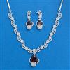 Cubic Zirconia Classic Necklace Set With Mehndi Plating