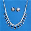 Cubic Zirconia Classic Necklace Set With Mehndi Plating