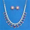Cubic Zirconia Classic Necklace Set With Mehndi Plating