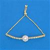Cubic Zirconia Moti Bracelet With Rhodium 2 Tone Plating