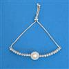 Cubic Zirconia Moti Bracelet With Rhodium 2 Tone Plating