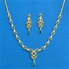 Cubic Zirconia Delicate Necklace Set With Gold Plating