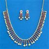 Cubic Zirconia Classic Necklace Set With Gold Plating