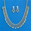 Cubic Zirconia Classic Necklace Set With Gold Plating
