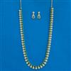 Cubic Zirconia South Indian Necklace Set With Gold Plating