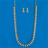Cubic Zirconia South Indian Necklace Set With Gold Plating
