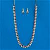 Cubic Zirconia South Indian Necklace Set With Gold Plating