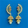 Cubic Zirconia Jhumki With Gold Plating