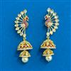 Cubic Zirconia Jhumki With Gold Plating