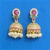 Cubic Zirconia Jhumki With Gold Plating