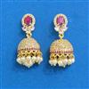 Cubic Zirconia Jhumki With Gold Plating