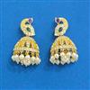Cubic Zirconia Jhumki With Gold Plating