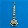 Cubic Zirconia Moti Tikka With Gold Plating