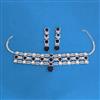 Cubic Zirconia Choker Necklace Set With Mehndi Plating