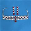Cubic Zirconia Choker Necklace Set With Mehndi Plating
