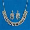 Cubic Zirconia Classic Necklace Set With 2 Tone Plating