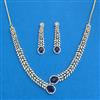 Cubic Zirconia Classic Necklace Set With 2 Tone Plating