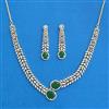 Cubic Zirconia Classic Necklace Set With 2 Tone Plating