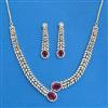 Cubic Zirconia Classic Necklace Set With 2 Tone Plating