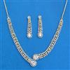 Cubic Zirconia Classic Necklace Set With 2 Tone Plating