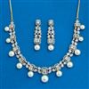 Cubic Zirconia Moti Necklace Set With 2 Tone Plating