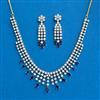 Cubic Zirconia Classic Necklace Set With 2 Tone Plating
