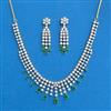 Cubic Zirconia Classic Necklace Set With 2 Tone Plating