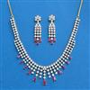 Cubic Zirconia Classic Necklace Set With 2 Tone Plating