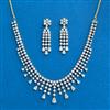 Cubic Zirconia Classic Necklace Set With 2 Tone Plating