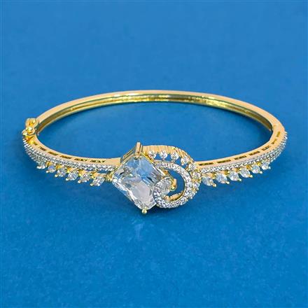 Cubic Zirconia Classic Kada With 2 Tone Plating