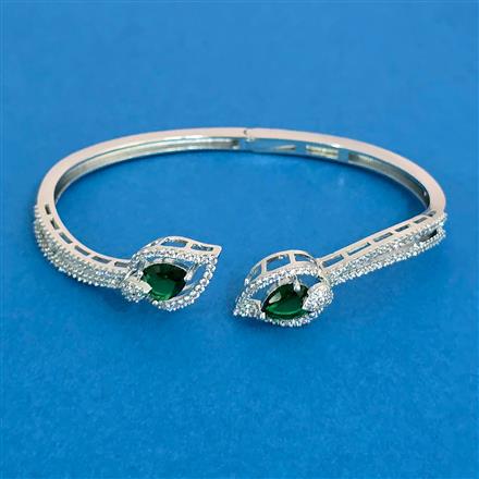 Cubic Zirconia Classic Kada With Mehndi Plating