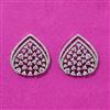Cubic Zirconia Tops With Rhodium 2 Tone Plating
