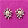 Cubic Zirconia Tops With Rhodium 2 Tone Plating