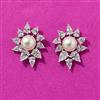 Cubic Zirconia Tops With Rhodium 2 Tone Plating