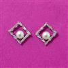Cubic Zirconia Moti Earring With Rhodium 2 Tone Plating
