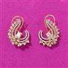 Cubic Zirconia Classic Earring With Rhodium 2 Tone Plating