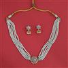 American Diamond Choker Necklace With 2 Tone Plating Rhodium Plating