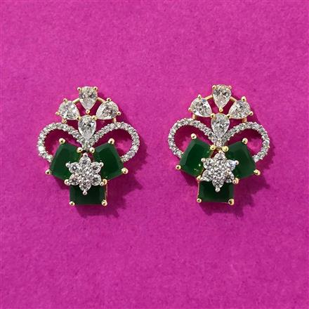Cubic Zirconia Tops With 2 Tone Plating